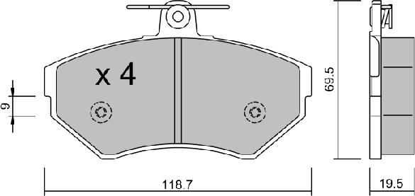 AISIN BPVW-1013 - Kit pastiglie freno, Freno a disco autozon.pro