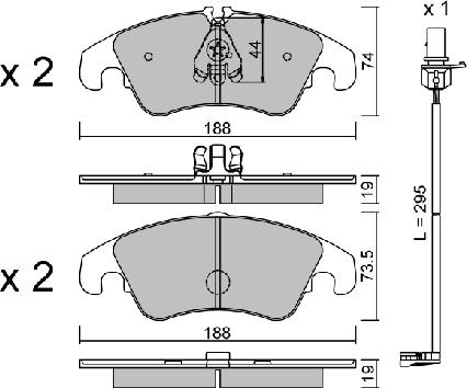 Aisin BPVW-1017 - Kit pastiglie freno, Freno a disco autozon.pro