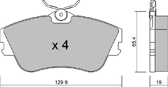 Aisin BPVW-1034 - Kit pastiglie freno, Freno a disco autozon.pro