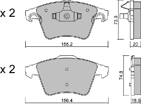 Aisin BPVW-1032 - Kit pastiglie freno, Freno a disco autozon.pro