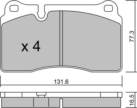 Aisin BPVW-1037 - Kit pastiglie freno, Freno a disco autozon.pro