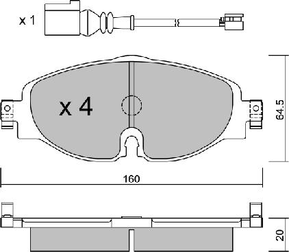 Aisin BPVW-1029 - Kit pastiglie freno, Freno a disco autozon.pro