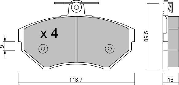 Aisin BPVW-1024 - Kit pastiglie freno, Freno a disco autozon.pro