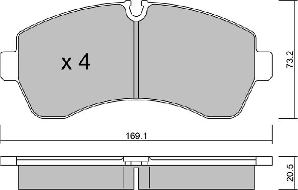 Aisin BPVW-1020 - Kit pastiglie freno, Freno a disco autozon.pro