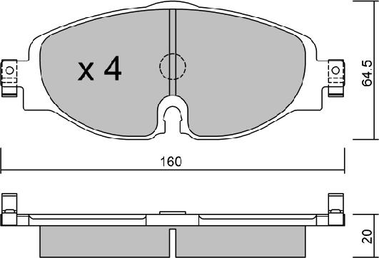 Aisin BPVW-1028 - Kit pastiglie freno, Freno a disco autozon.pro