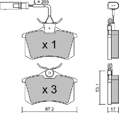 Aisin BPVW-2901 - Kit pastiglie freno, Freno a disco autozon.pro