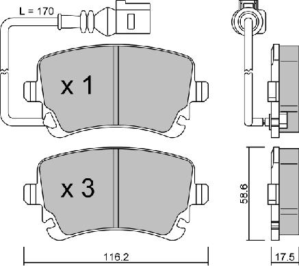 Aisin BPVW-2002 - Kit pastiglie freno, Freno a disco autozon.pro