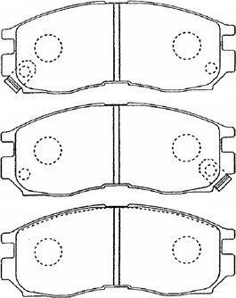 Aisin D1N035 - Kit pastiglie freno, Freno a disco autozon.pro