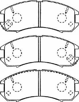 Aisin E1N035 - Kit pastiglie freno, Freno a disco autozon.pro