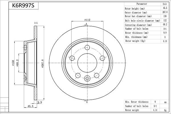 Aisin K6R997S - Discofreno autozon.pro