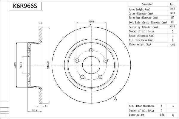 Aisin K6R966S - Discofreno autozon.pro