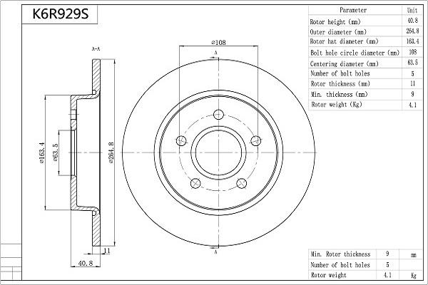 Aisin K6R929S - Discofreno autozon.pro