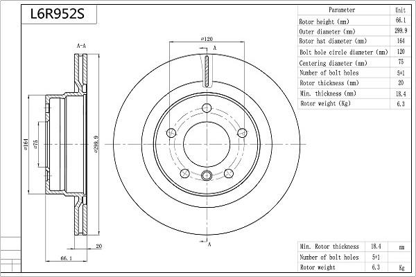 Aisin L6R952S - Discofreno autozon.pro