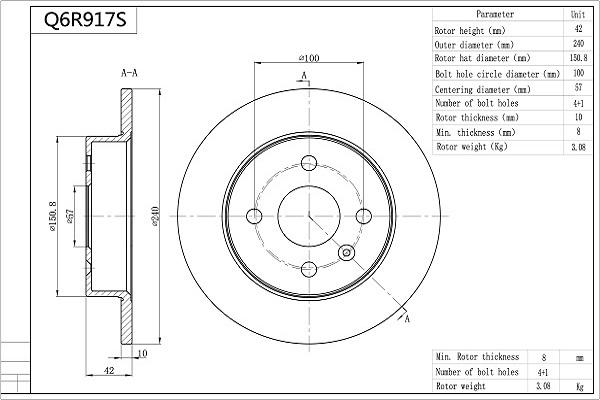 Aisin Q6R917S - Discofreno autozon.pro