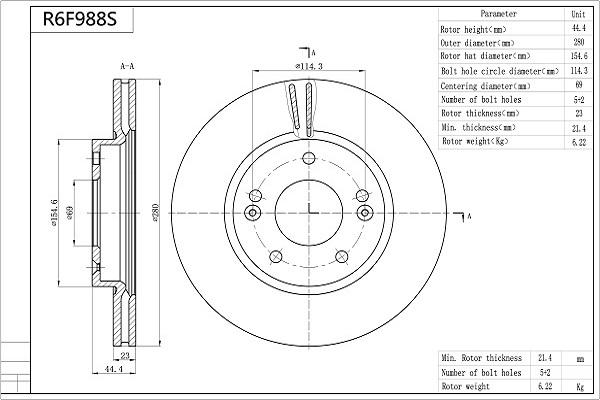 Aisin R6F988S - Discofreno autozon.pro