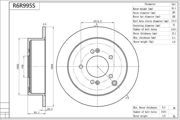 Aisin R6R995S - Discofreno autozon.pro