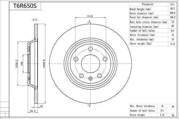 Aisin T6R650S - Discofreno autozon.pro