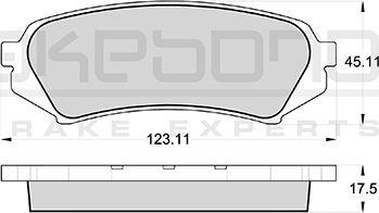 Akebono AN-499K - Kit pastiglie freno, Freno a disco autozon.pro