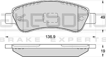 Akebono AN-4496K - Kit pastiglie freno, Freno a disco autozon.pro