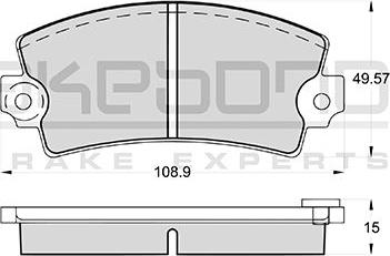 Akebono AN-4497WK - Kit pastiglie freno, Freno a disco autozon.pro