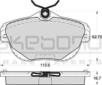 Akebono AN-4449KE - Kit pastiglie freno, Freno a disco autozon.pro