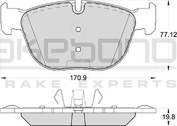 Akebono AN-4446KE - Kit pastiglie freno, Freno a disco autozon.pro