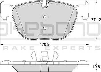 Akebono AN-4446K - Kit pastiglie freno, Freno a disco autozon.pro