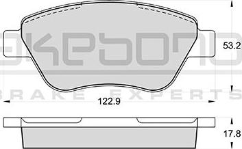 Akebono AN-4454WKE - Kit pastiglie freno, Freno a disco autozon.pro