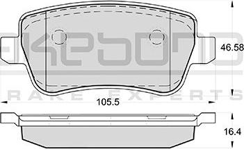 Akebono AN-4453K - Kit pastiglie freno, Freno a disco autozon.pro