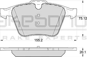 Akebono AN-4457KE - Kit pastiglie freno, Freno a disco autozon.pro