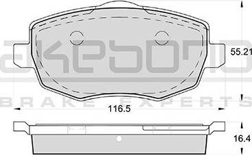 Akebono AN-4465WK - Kit pastiglie freno, Freno a disco autozon.pro