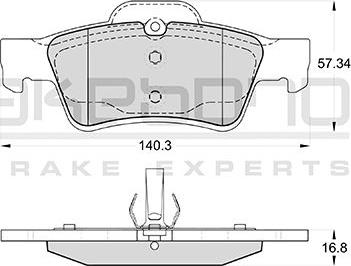 Akebono AN-4468K - Kit pastiglie freno, Freno a disco autozon.pro