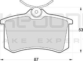 Akebono AN-4462K - Kit pastiglie freno, Freno a disco autozon.pro