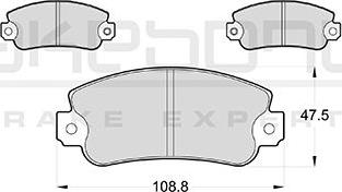 Akebono AN-4409KE - Kit pastiglie freno, Freno a disco autozon.pro