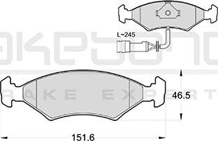 Akebono AN-4404WK - Kit pastiglie freno, Freno a disco autozon.pro