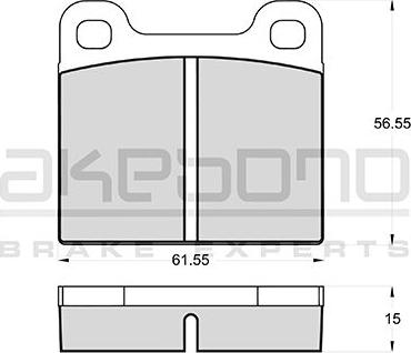 Akebono AN-4402KE - Kit pastiglie freno, Freno a disco autozon.pro