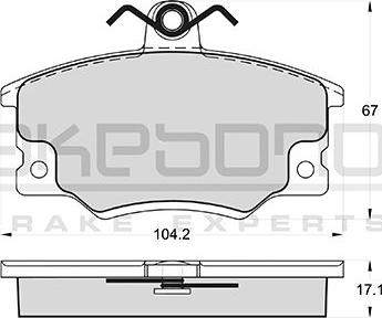 Akebono AN-4411KE - Kit pastiglie freno, Freno a disco autozon.pro