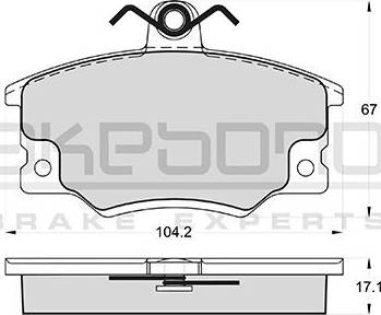 Akebono AN-4411K - Kit pastiglie freno, Freno a disco autozon.pro