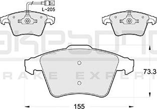 Akebono AN-4484WK - Kit pastiglie freno, Freno a disco autozon.pro