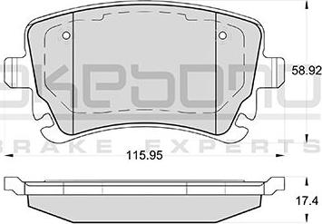 Akebono AN-4438KE - Kit pastiglie freno, Freno a disco autozon.pro