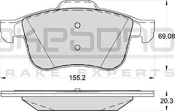 Akebono AN-4437WKE - Kit pastiglie freno, Freno a disco autozon.pro