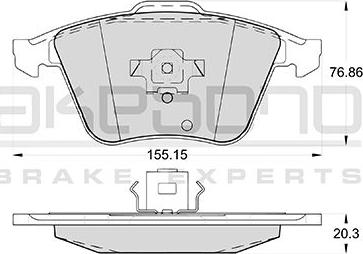 Akebono AN-4423WKE - Kit pastiglie freno, Freno a disco autozon.pro