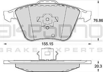 Akebono AN-4423WK - Kit pastiglie freno, Freno a disco autozon.pro