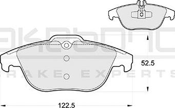 Akebono AN-4475K - Kit pastiglie freno, Freno a disco autozon.pro