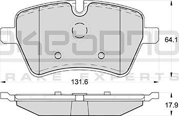 Akebono AN-4476K - Kit pastiglie freno, Freno a disco autozon.pro