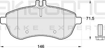 Akebono AN-4473K - Kit pastiglie freno, Freno a disco autozon.pro