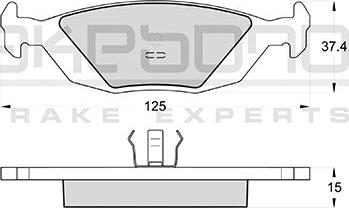 Akebono AN-4594K - Kit pastiglie freno, Freno a disco autozon.pro