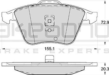 Akebono AN-4596WKE - Kit pastiglie freno, Freno a disco autozon.pro