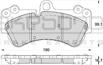 Akebono AN-4597K - Kit pastiglie freno, Freno a disco autozon.pro