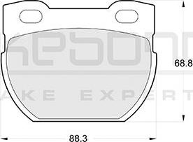 Akebono AN-4546KE - Kit pastiglie freno, Freno a disco autozon.pro